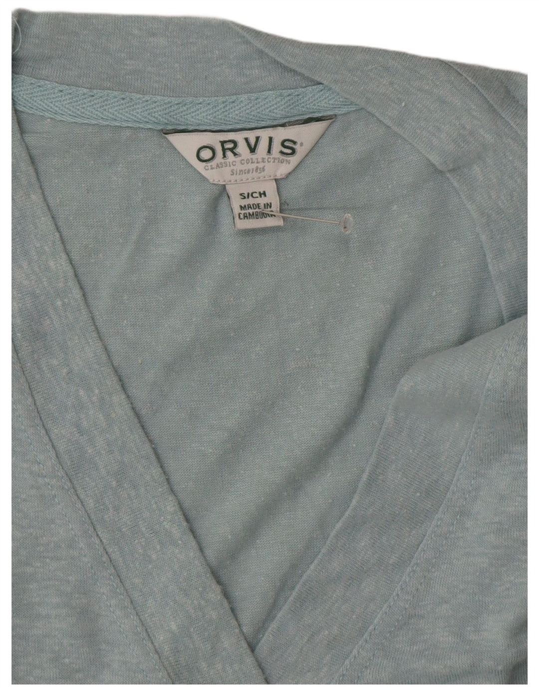 Top supradimensionat pentru femei ORVIS cu mâneci 3/4 UK 10 Small Blue