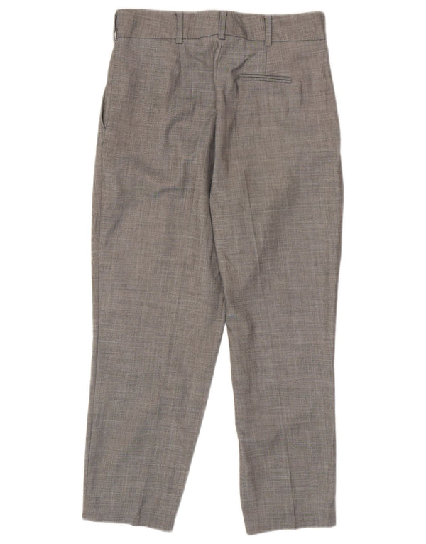 Marks & Spencer Pantaloni tăiați cu talie înaltă pentru femei UK 8 Small W30 L25 Gri
