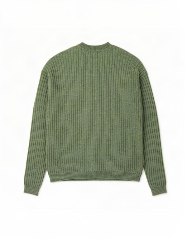 Pulover pentru femei Marks & Spencer cu decolteu rotund, UK 10 Mic, verde pătat