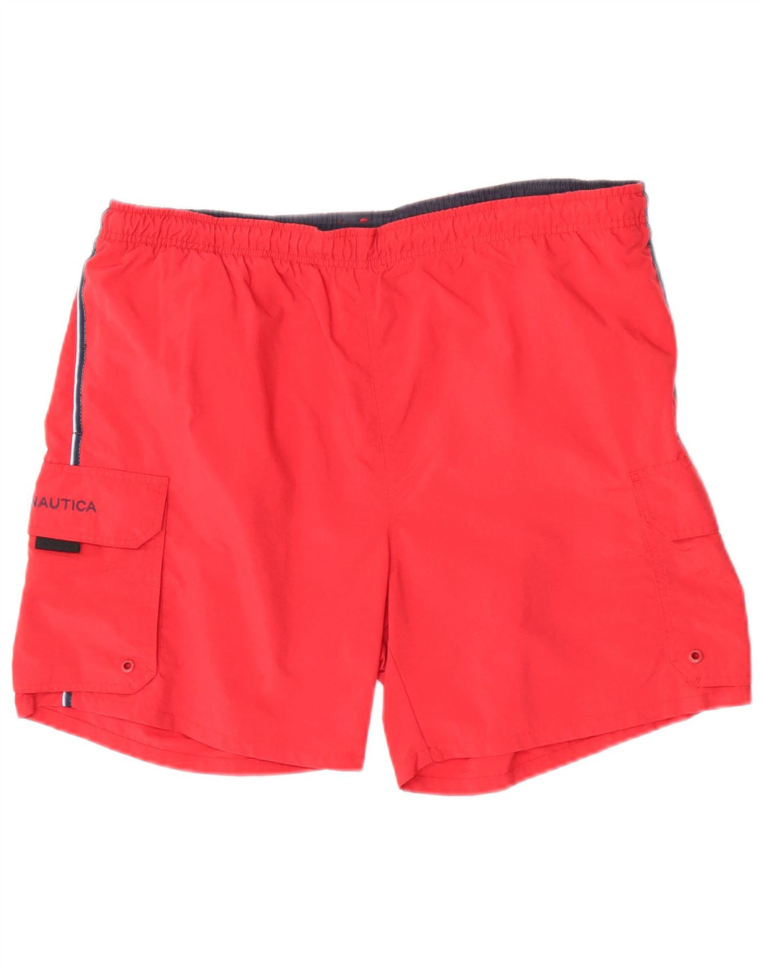 Pantaloni scurți de înot Nautica pentru bărbați, nailon roșu mare