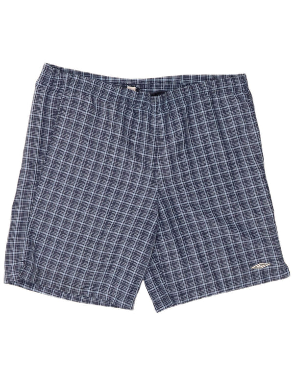Pantaloni scurți de înot Umbro pentru bărbați XL, poliester cu carouri bleumarin