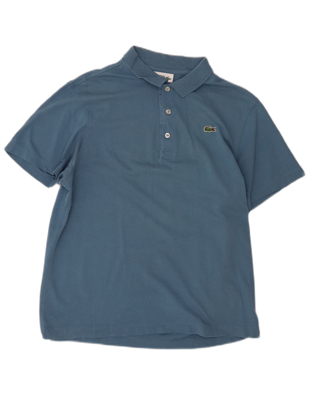 LACOSTE Mens Polo Shirt Size 5 Large Blue Cotton