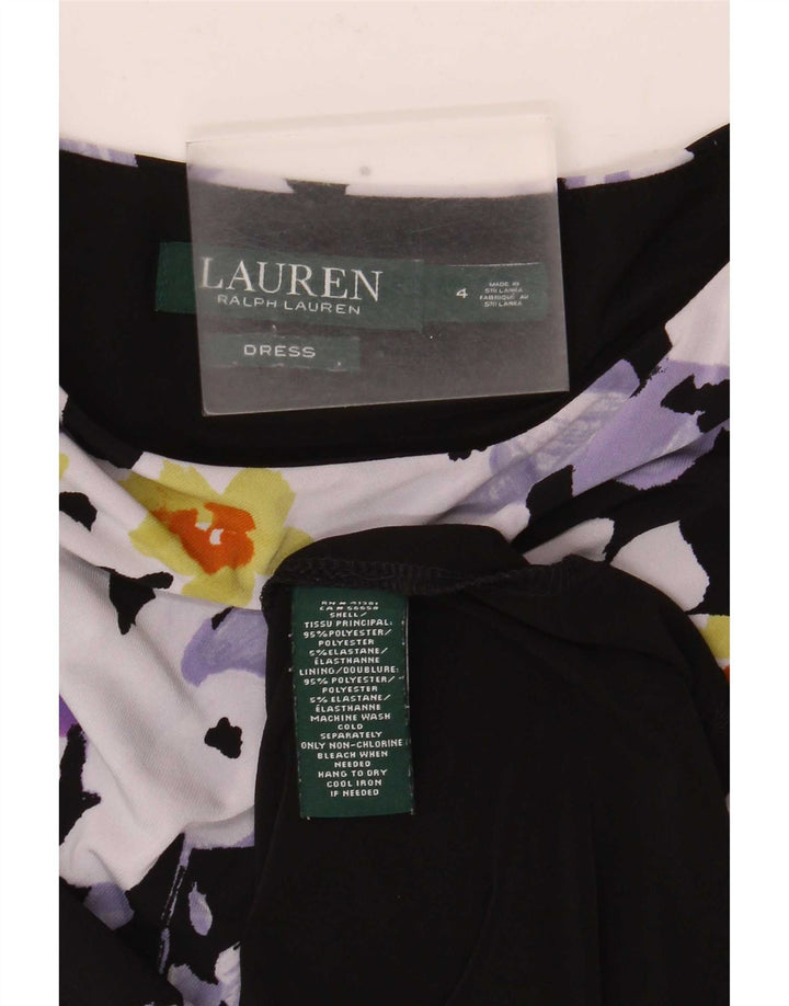 Rochie teacă pentru femei Ralph Lauren US 4 Small Black Floral Poliester