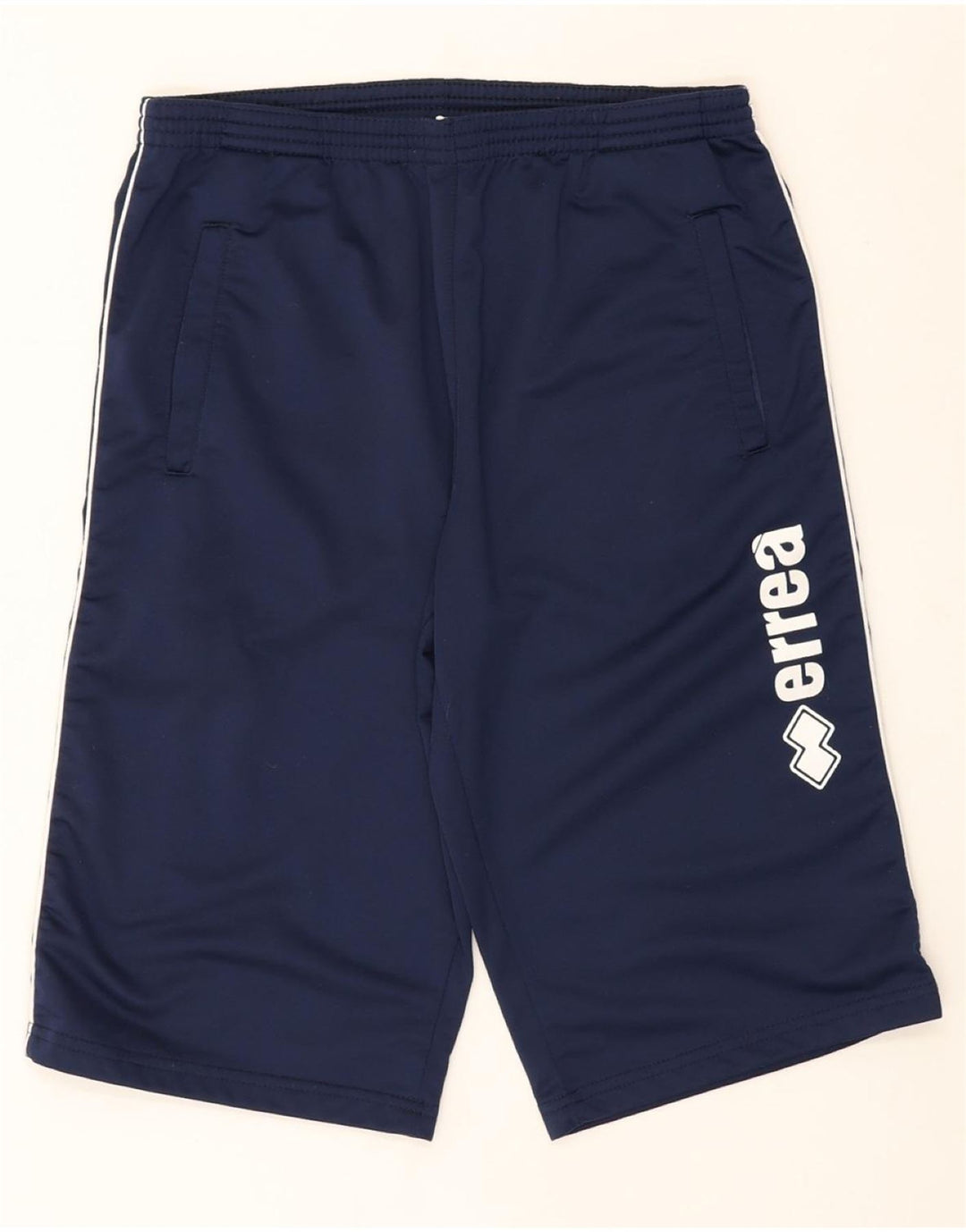 ERREA Mens Graphic Sport Shorts Medium  Navy Blue Polyester Vintage Errea and Second-Hand Errea from Messina Hembry 