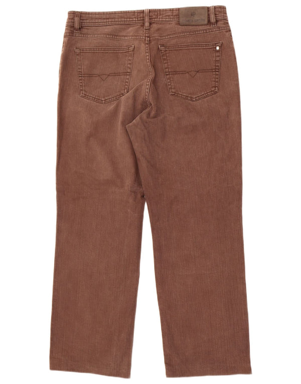 Pierre Cardin Mens Straight Jeans W38 L29 Brown Cotton
