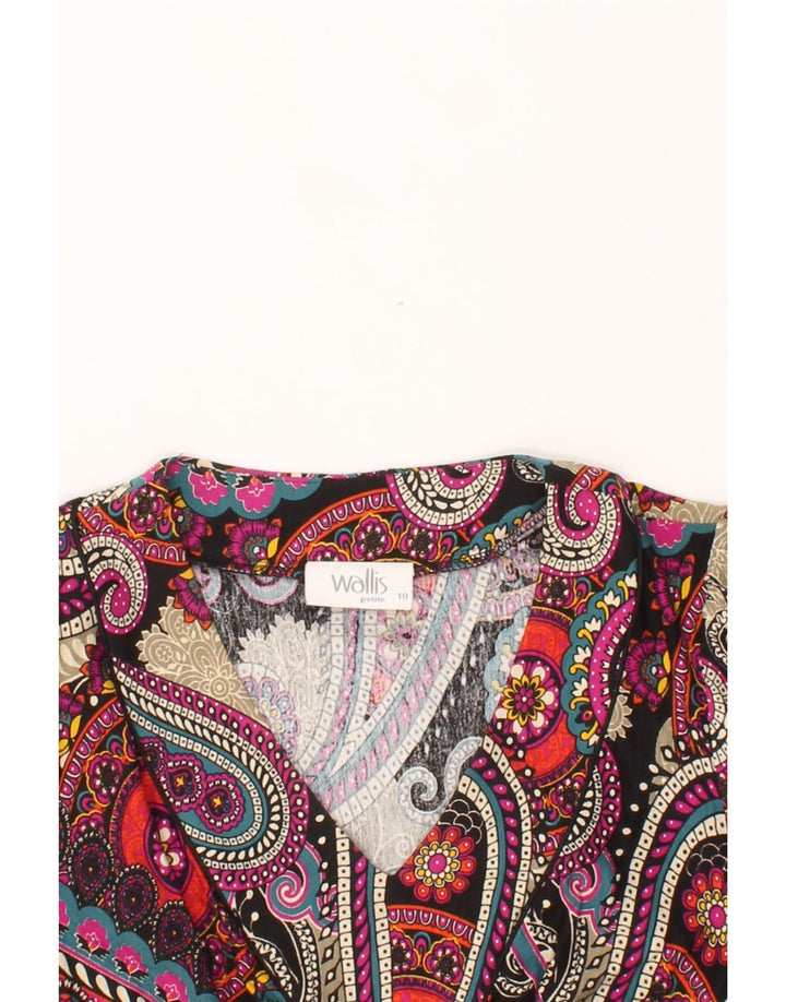 WALLIS Womens Long Sleeve Shift Dress UK 10 Small  Multicoloured Paisley Vintage Wallis and Second-Hand Wallis from Messina Hembry 