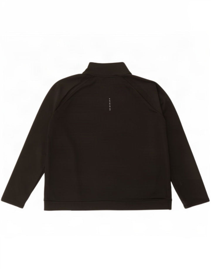 Top de trening pentru bărbați Dri Fit, cu fermoar și gât, XL, poliester negru