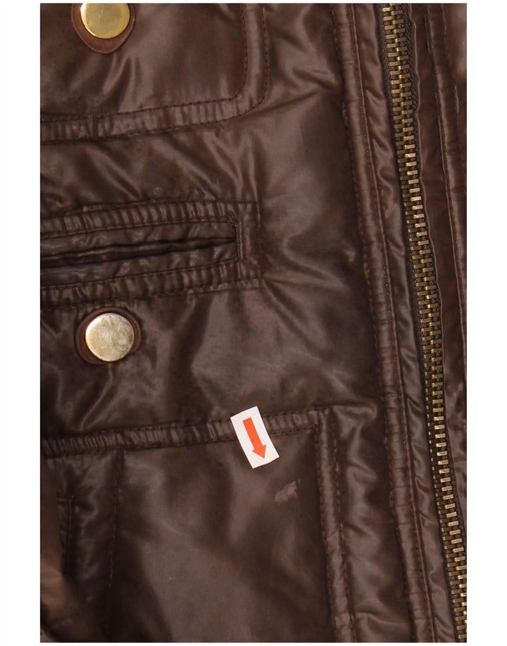 Jachetă căptușită pentru femei Fay UK 10 Small Brown Poliamidă