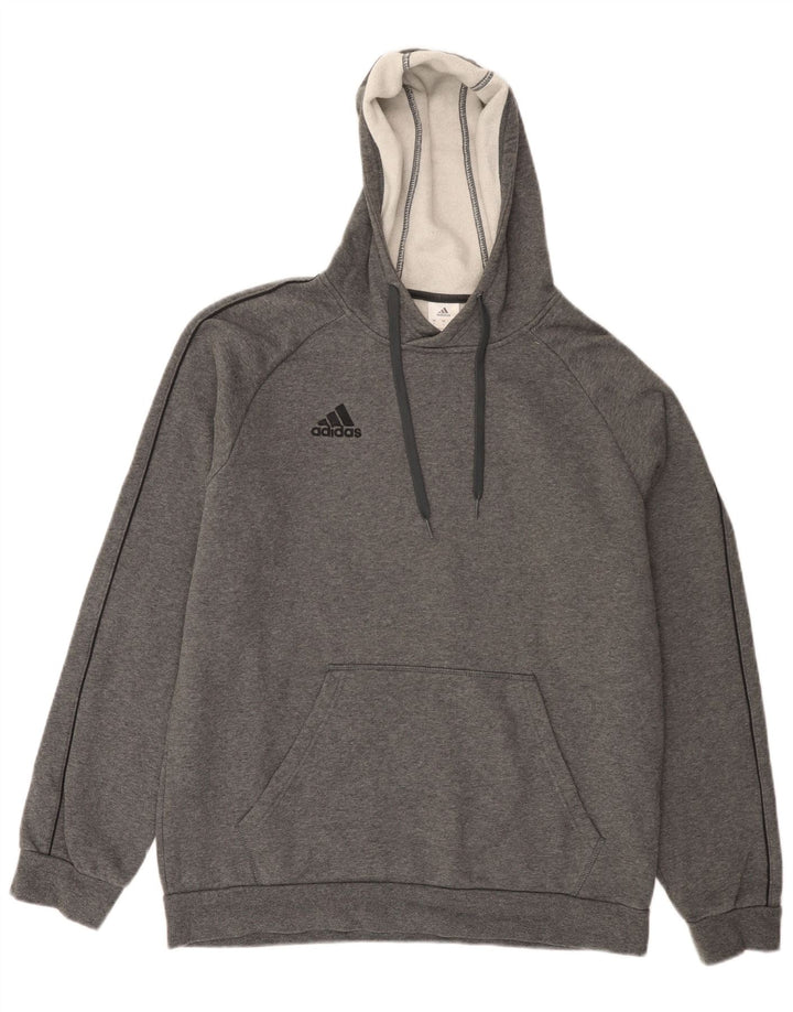 Pulover Adidas pentru bărbați, bumbac mare, gri