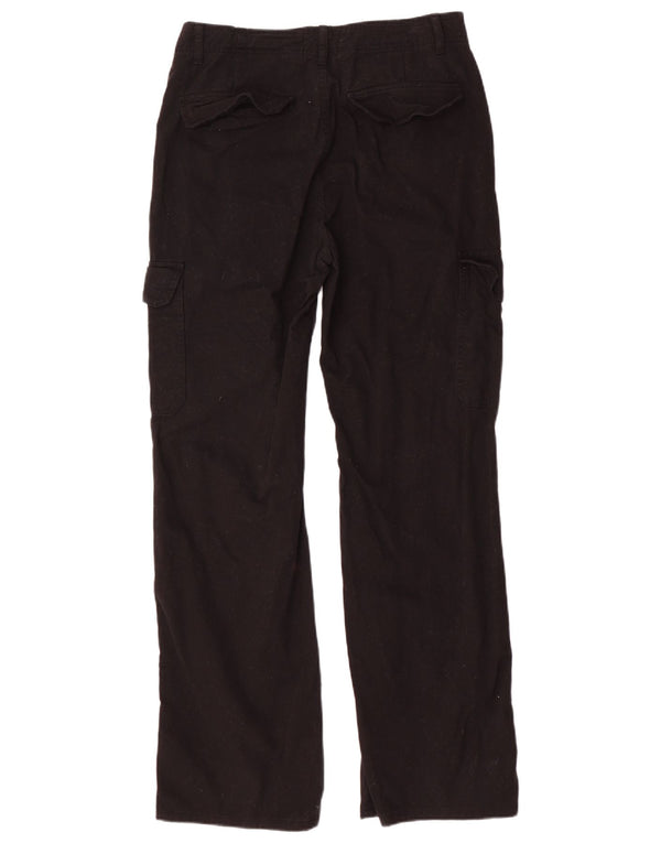 Pantaloni cargo drepti pentru femei Zara EU 40 Medium L30 L31 Bumbac negru