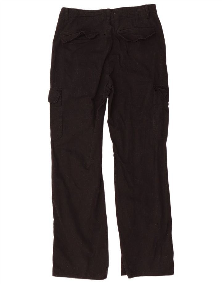 Pantaloni cargo drepti pentru femei Zara EU 40 Medium L30 L31 Bumbac negru