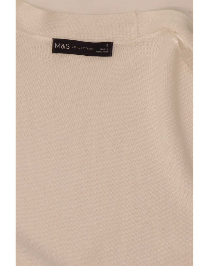 Pulover cardigan deschis pentru femei Marks & Spencer UK 12 Medium White
