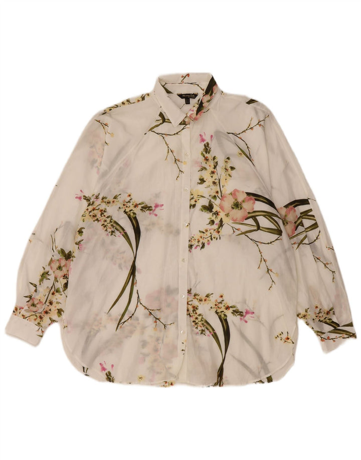 Cămașă supradimensionată pentru damă Massimo Dutti UE 36 XS Alb Floral