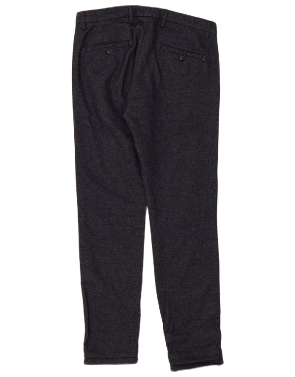 Pantaloni chino subțiri pentru bărbați John Barritt IT 50 Large W36 L32 bleumarin pătat
