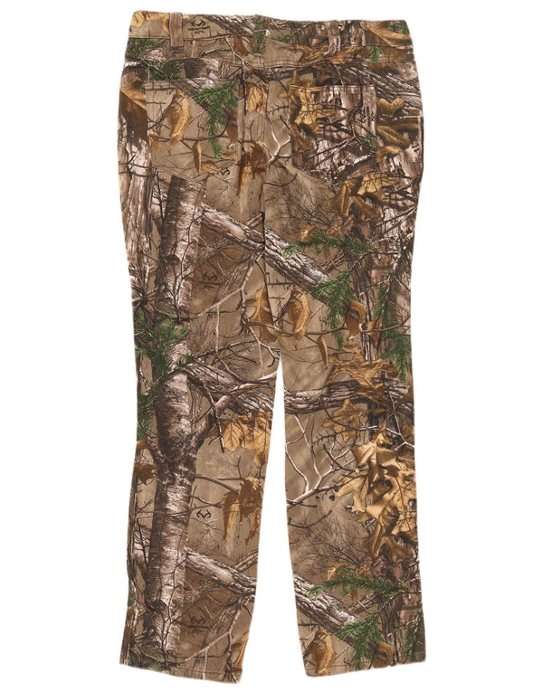 Pantaloni de drumeție pentru femei Realtree US 14 XL W38 L33 maro bumbac camuflaj