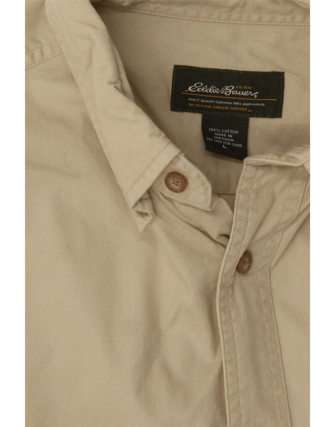 Cămașă pentru bărbați Eddie Bauer, mare, bej, bumbac