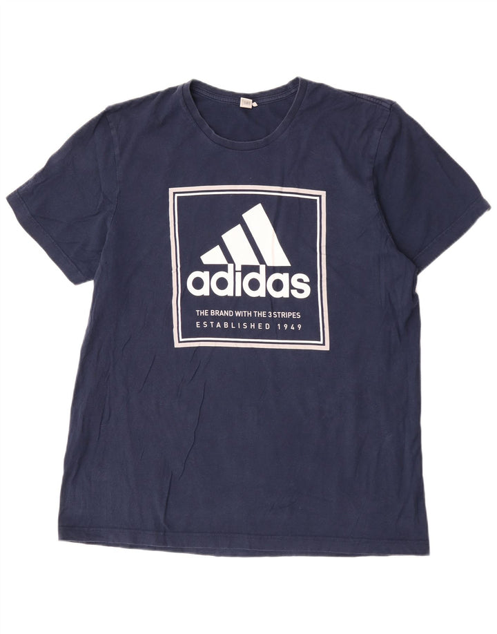 Tricou grafic pentru bărbați Adidas Top mare bleumarin