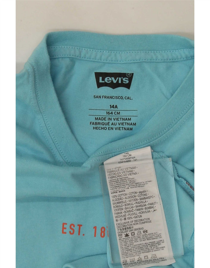 Tricou grafic Levi's pentru baieti Top 13-14 ani Bumbac albastru