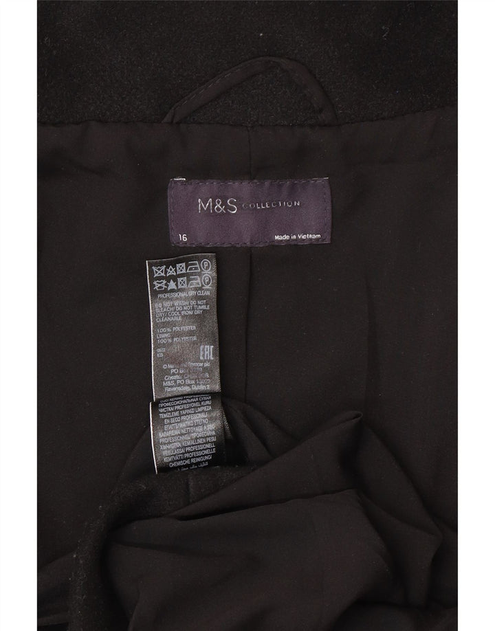 Palton pentru femei Marks & Spencer UK 16, mare, negru, poliester