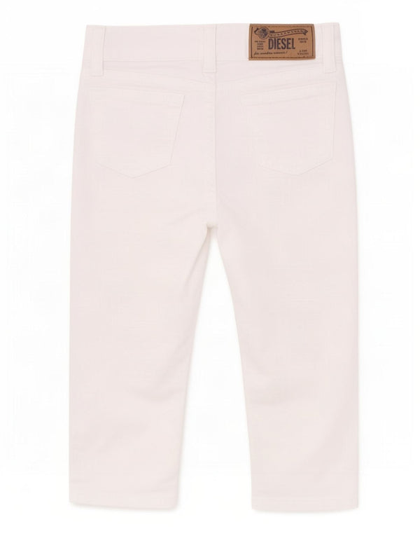 Diesel Baby Boys Blugi Drepți 6-9 Luni L18 L10 Bumbac Alb