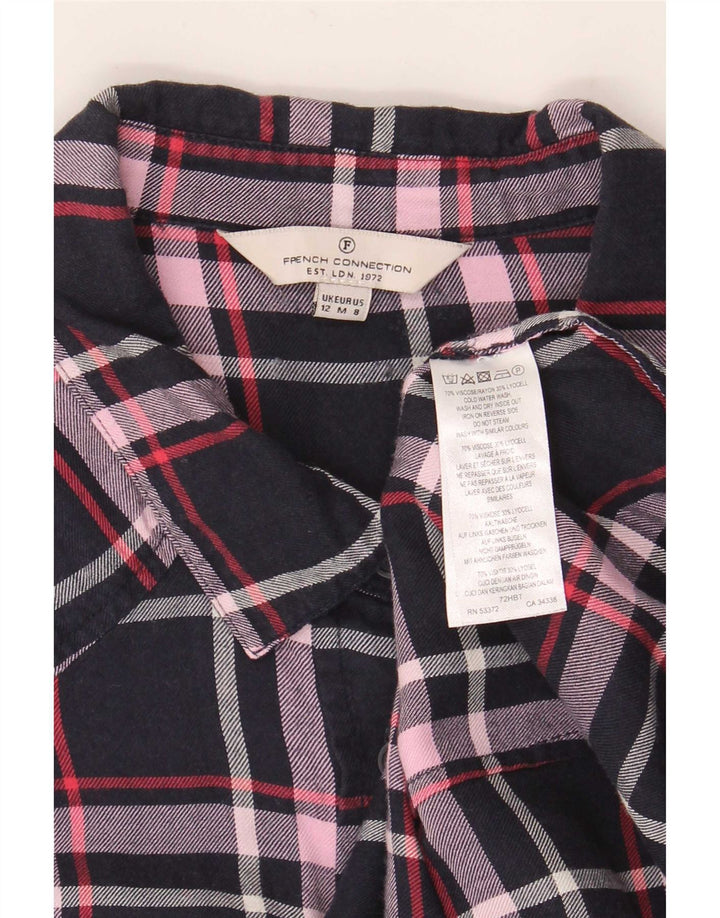 Cămașă French Connection pentru femei UK 12 Medium Bluemarin Check Viscose