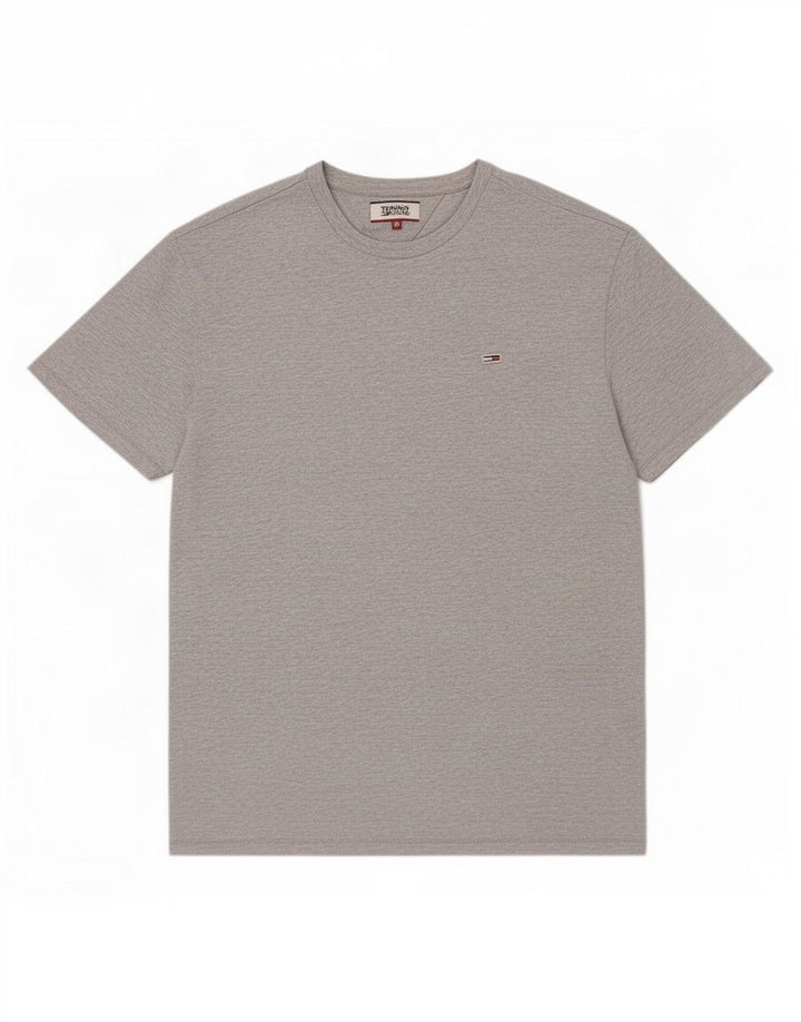 Tricou Tommy Hilfiger pentru bărbați Top din bumbac gri mediu