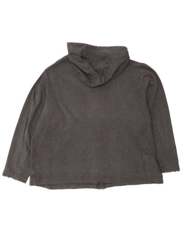 Pulover Adidas pentru bărbați, cu fermoar, bumbac gri 2XL