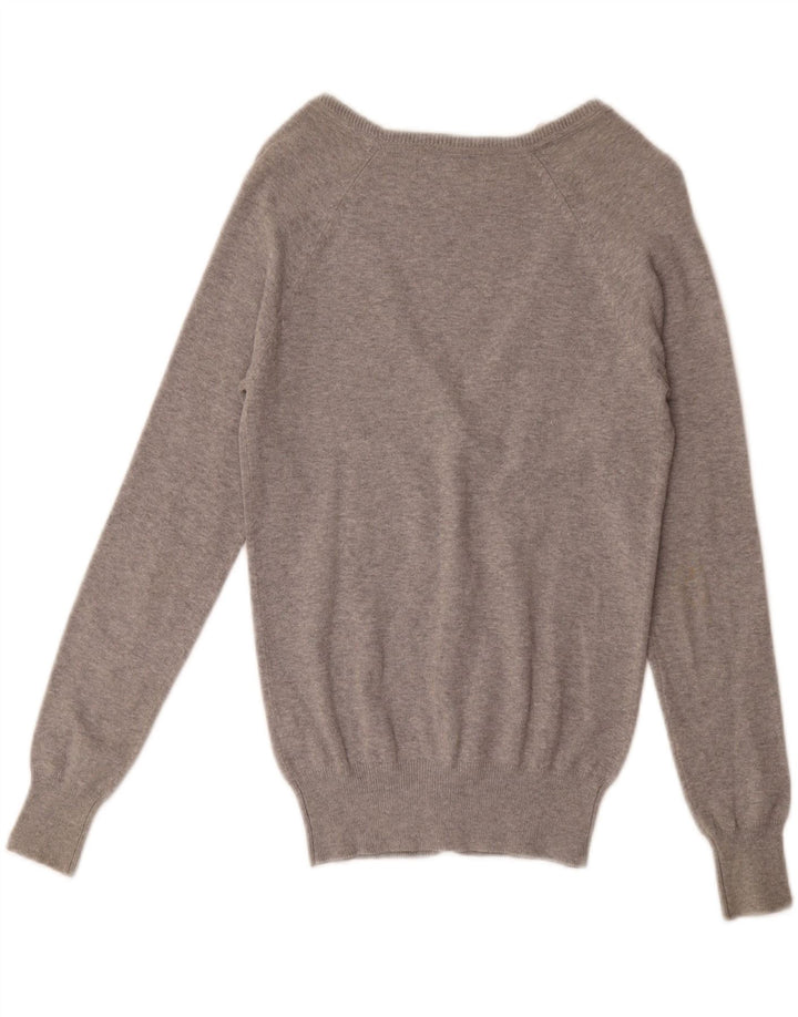 Pulover cardigan pentru femei Zara UK 10 mic bumbac gri