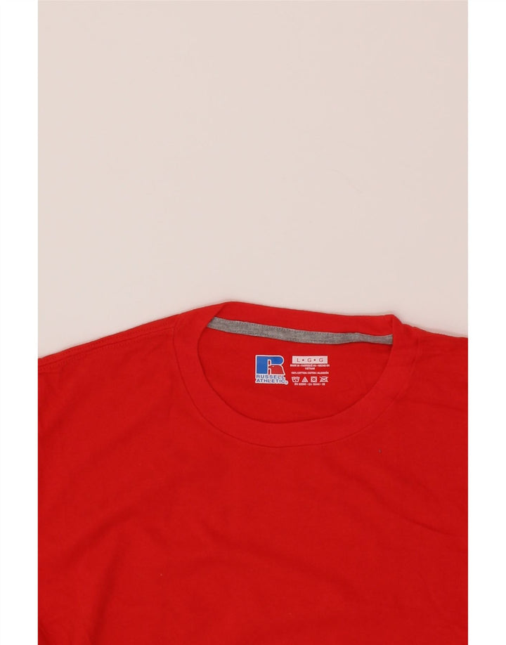 RUSSELL ATHLETIC Mens T-Shirt Top Large Red Cotton Vintage Russell Athletic and Second-Hand Russell Athletic from Messina Hembry 