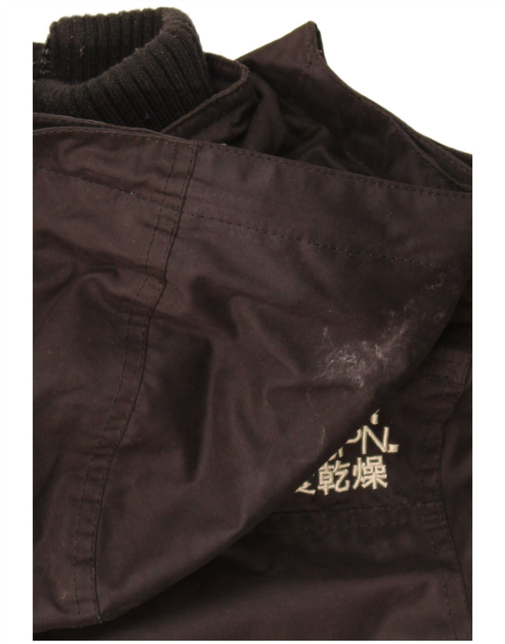 Jachetă Parka cu glugă Superdry Windparka pentru femei UK 14 Poliester mediu negru