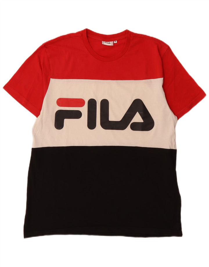 Tricou cu grafică Fila pentru bărbați Top mediu multicolor din bumbac color bloc