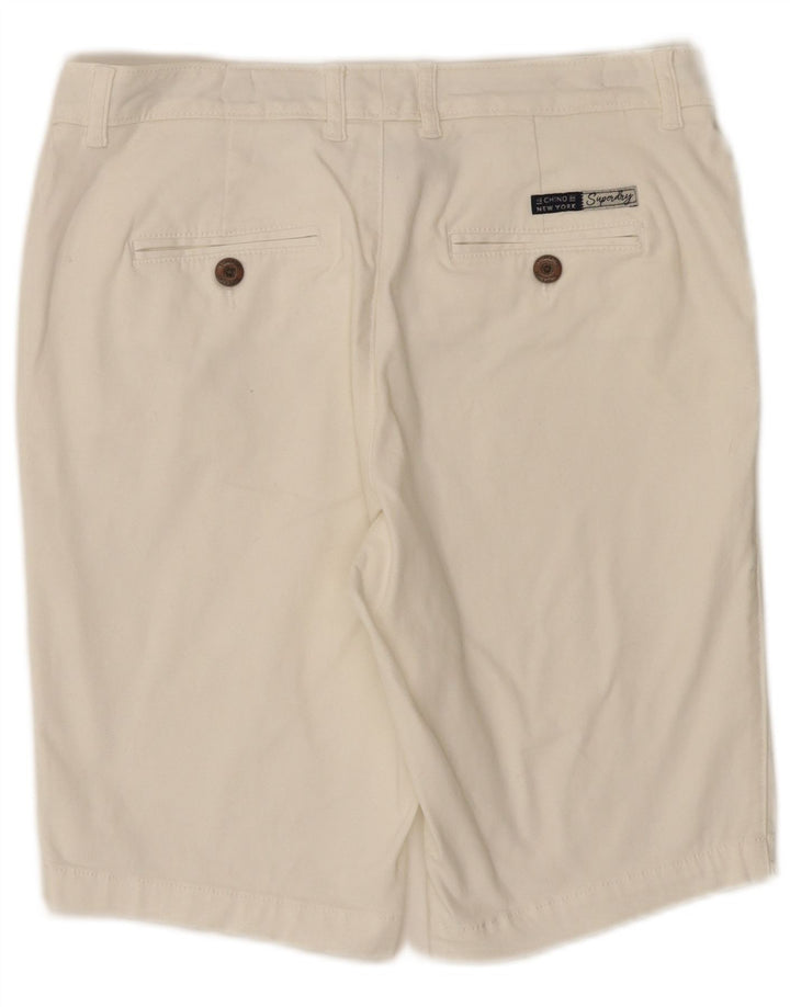 Pantaloni scurti Superdry Femei Regular Chino UK 10 Small W30 White