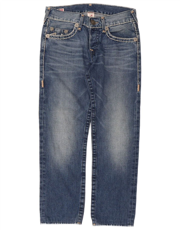 Blugi drepti pentru femei True Religion L31 L28 Bumbac albastru
