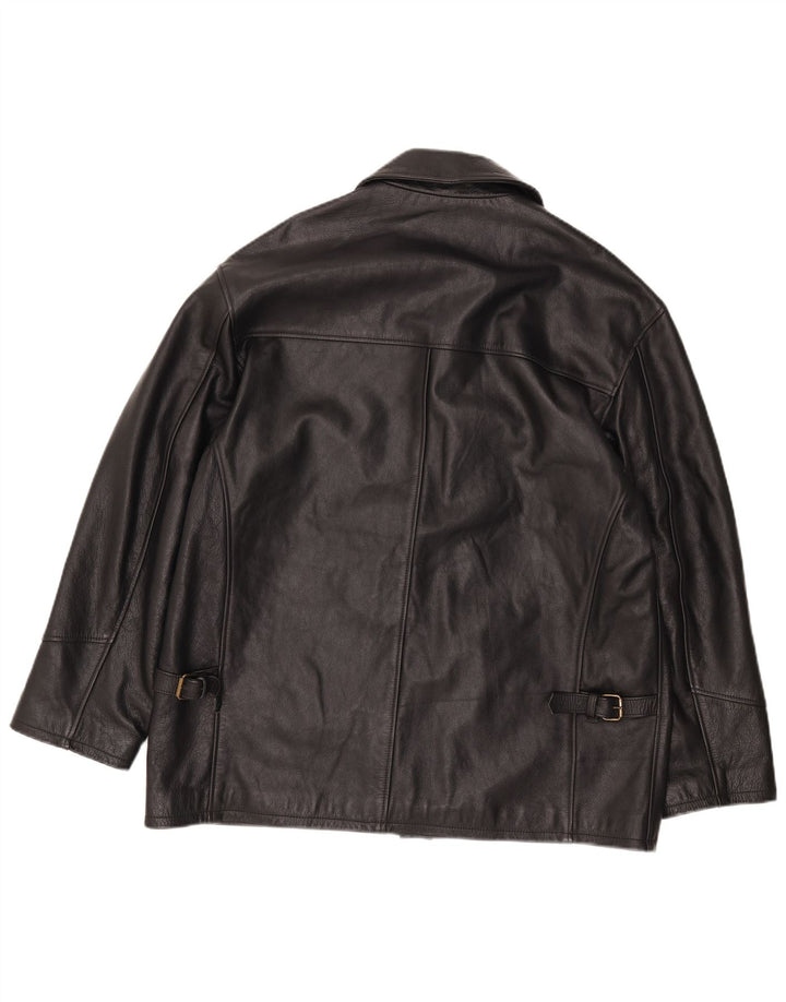Geacă din piele vintage pentru bărbați IT 52 XL din piele neagră