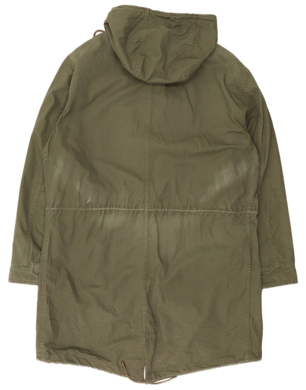 Jachetă parka cu glugă pentru bărbați Zara UK 40 mare kaki