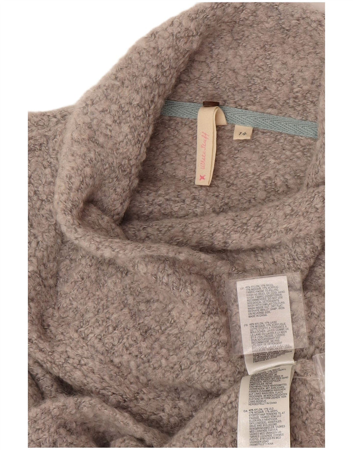 Pulover cardigan pentru femei White Stuff UK 14 mare nailon gri
