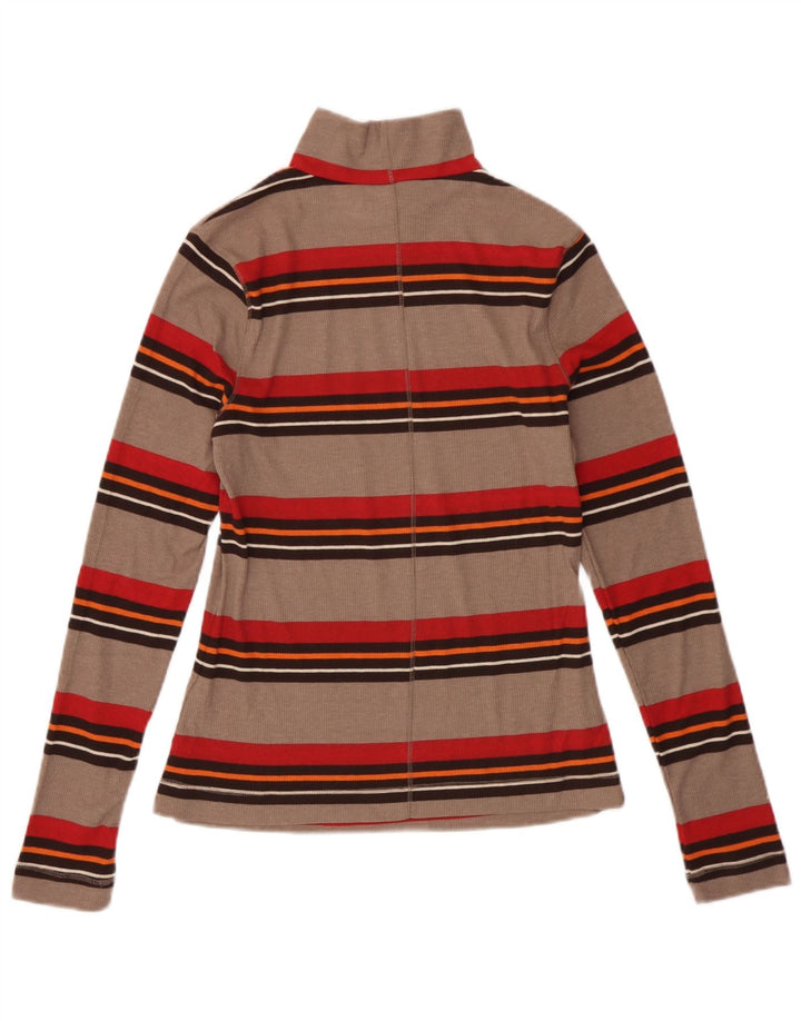 Următorul Top pentru femei cu mânecă lungă UK 12 Medium Bej Bumbac cu dungi