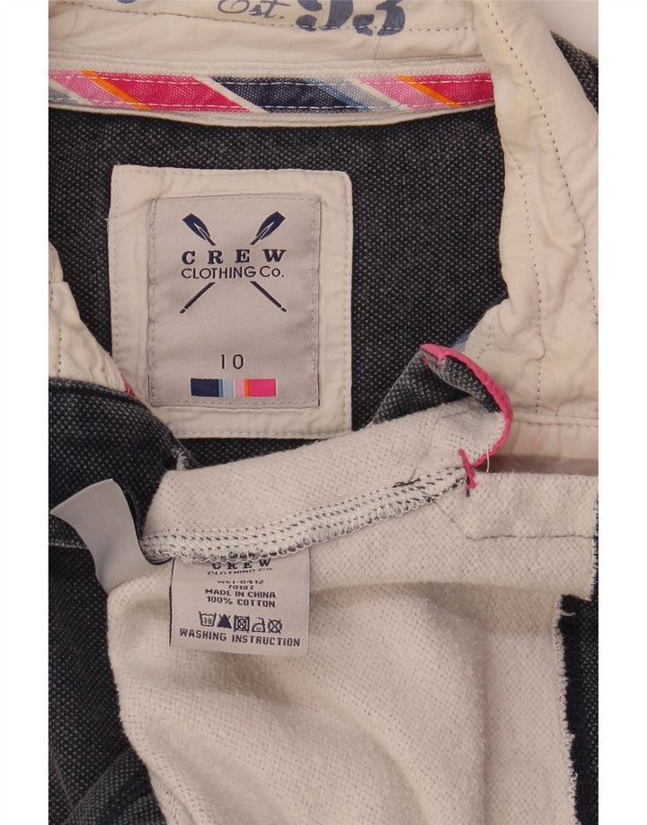 Crew Clothing Hanorac pentru femei cu gât cu nasturi Pulover UK 10 Mic Bleumarin