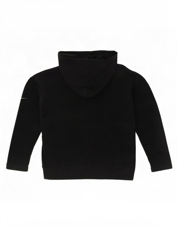 Pulover supradimensionat fleece cu glugă Nike pentru femei UK 10 Poliester negru mic