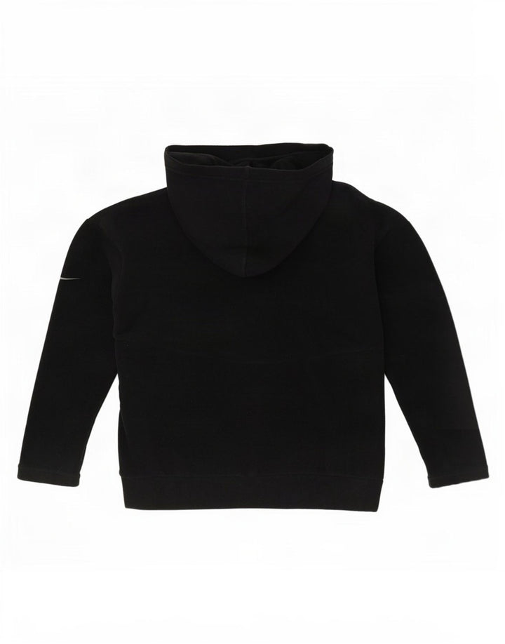 Pulover supradimensionat fleece cu glugă Nike pentru femei UK 10 Poliester negru mic
