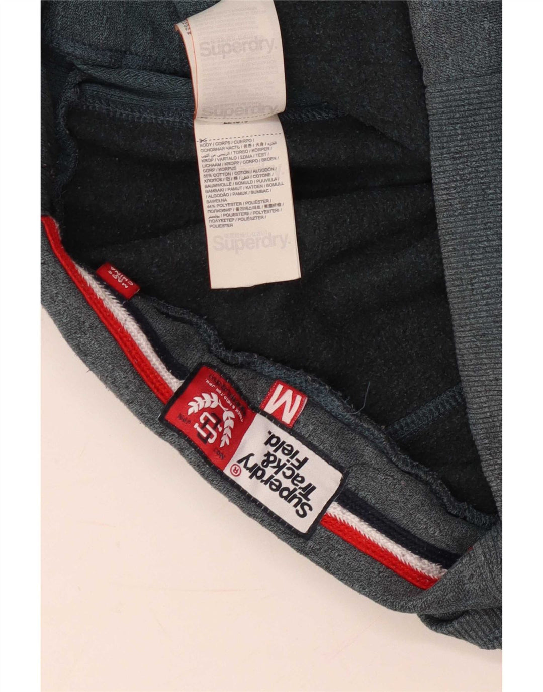 Pantaloni de trening grafic pentru bărbați Superdry Pantaloni de jogging, bumbac gri mediu