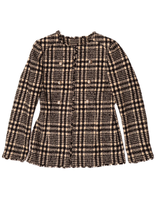 Jachetă pentru femei Marks & Spencer UK 6 XS poliester carouri negru