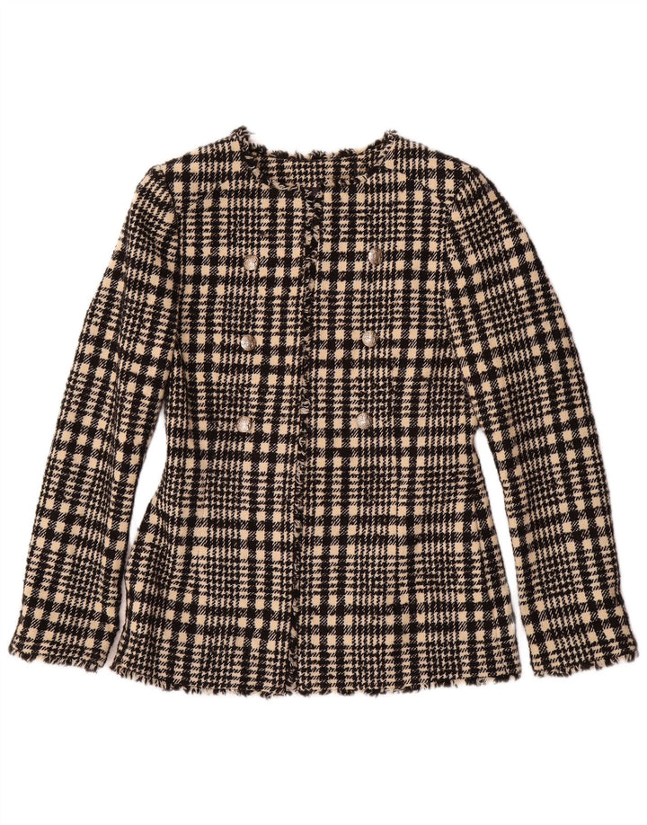 Jachetă pentru femei Marks & Spencer UK 6 XS poliester carouri negru