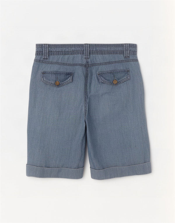 Bermude M&Co pentru femei UK 14 Large W32 Blue Bumbac