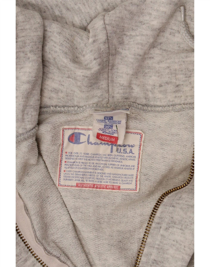 Pulover pentru femei CHAMPION Crop Zip Hoodie UK 14 Medium Grey Flecked