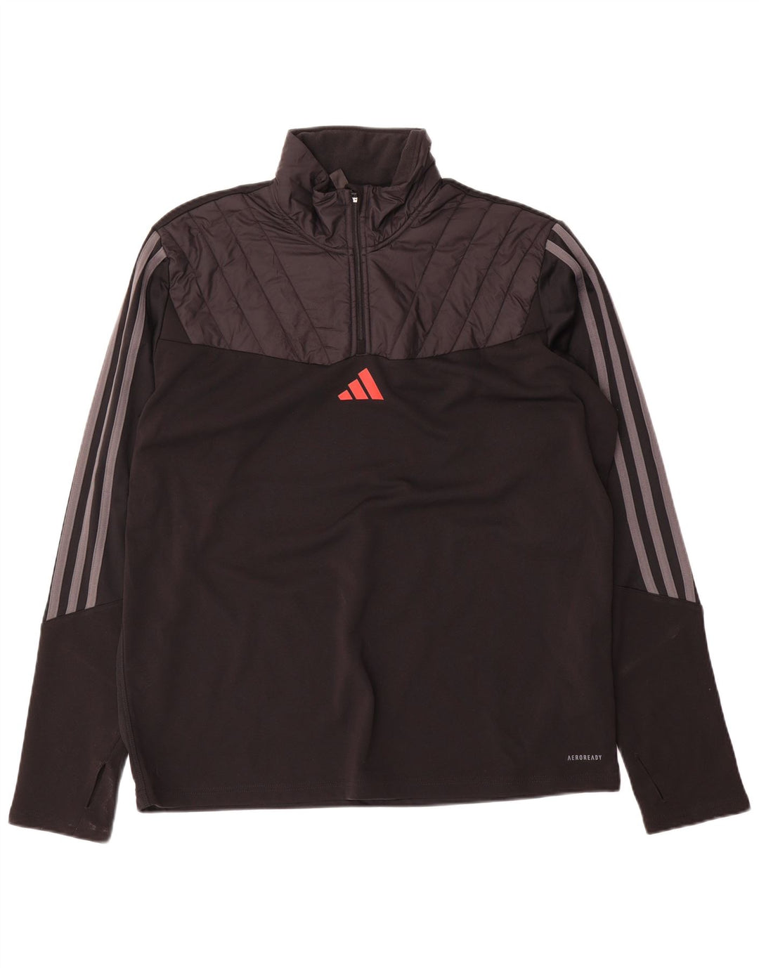 Adidas Aeroready Zip Neck Pullover Trening Top XL Negru Colorblock