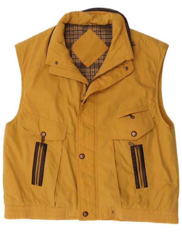 Gilet vintage pentru bărbați, UK 42 XL, poliester galben