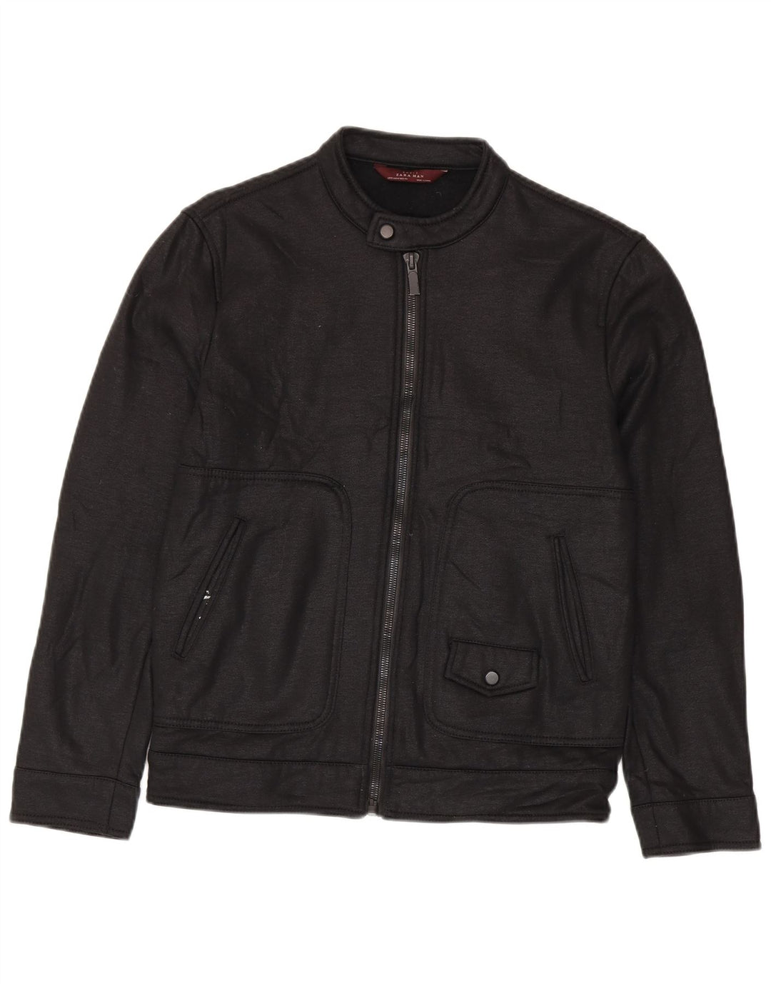 Bomber pentru bărbați Zara UK 38 Poliester mediu negru