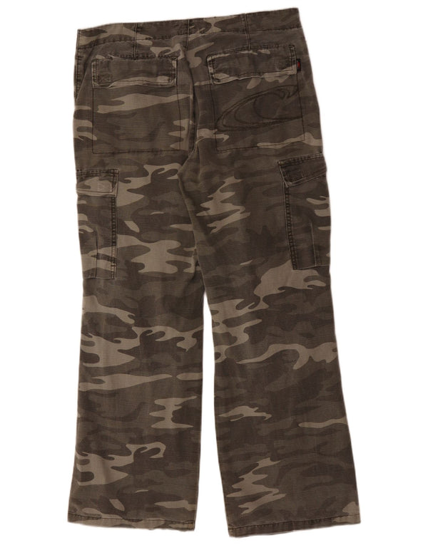 O'NEILL Pantaloni cargo drepți pentru bărbați mari W36 L29 bumbac camuflaj kaki