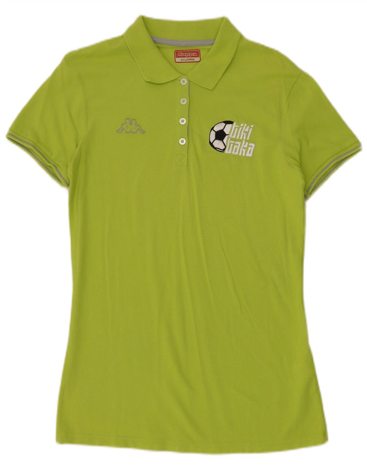 Tricou polo KAPPA pentru femei, UK 20 2XL, verde bumbac